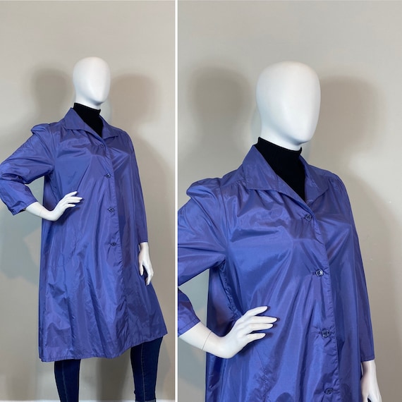 70s 80s The Totes Coat Jacket| 80s Periwinkle Spr… - image 2