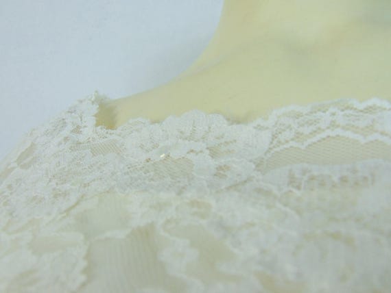 Sophisticated 50s 60s Ivory Off White Lace Weddin… - image 6