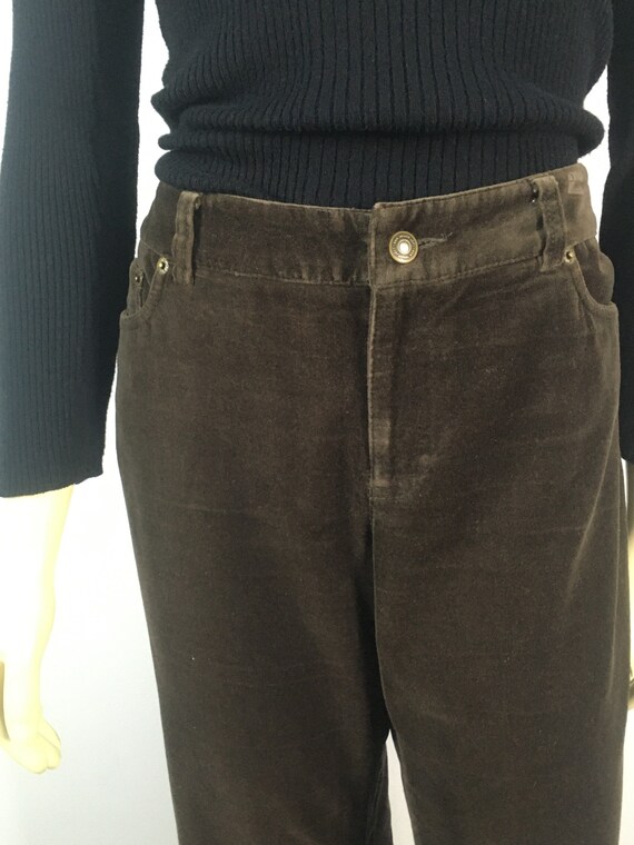 Vintage Brown Velvet Pants| Ralph Lauren Jeans Co… - image 7