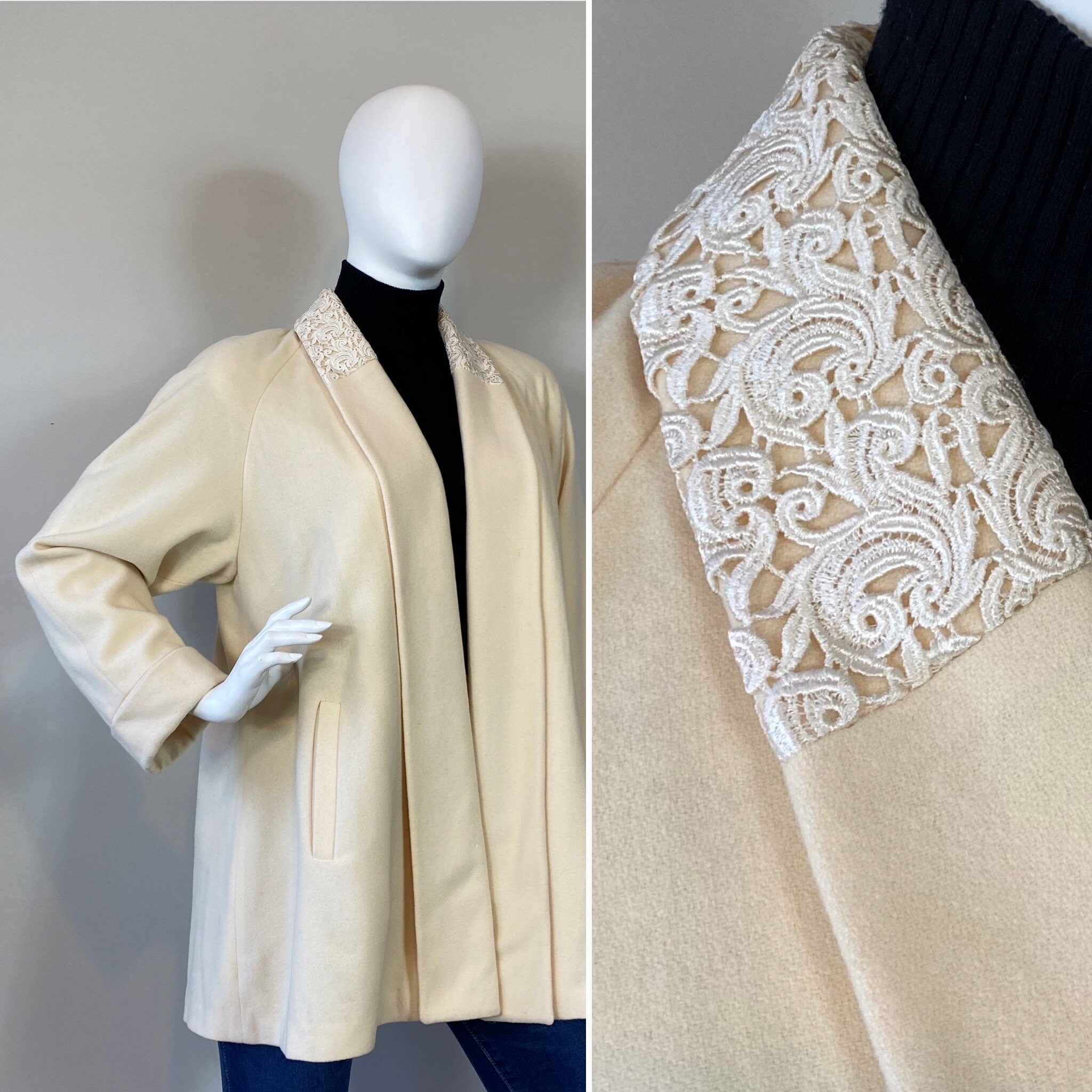 Cream swing coat online