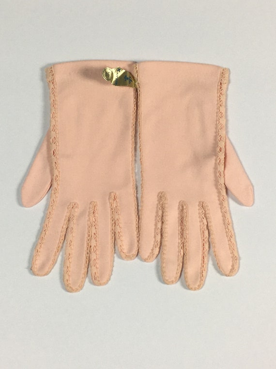 Deadstock Pink Gloves| Vintage Pink Peach Gloves N