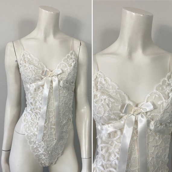 80s Lace Teddy NWT} Vintage Cinema Etiole Bridal … - image 2