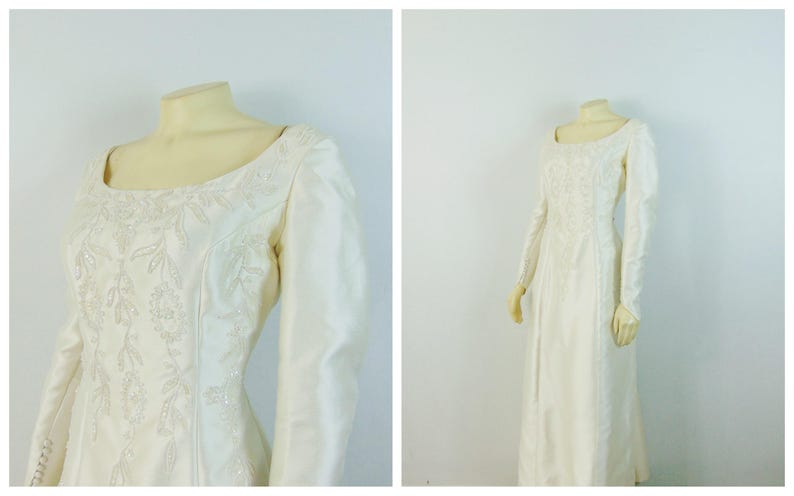 Vintage Wedding Dress Designer Bianche 60s Wedding Dress w/ | Etsy