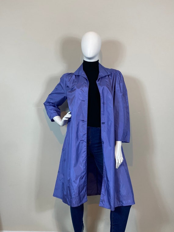 70s 80s The Totes Coat Jacket| 80s Periwinkle Spr… - image 4