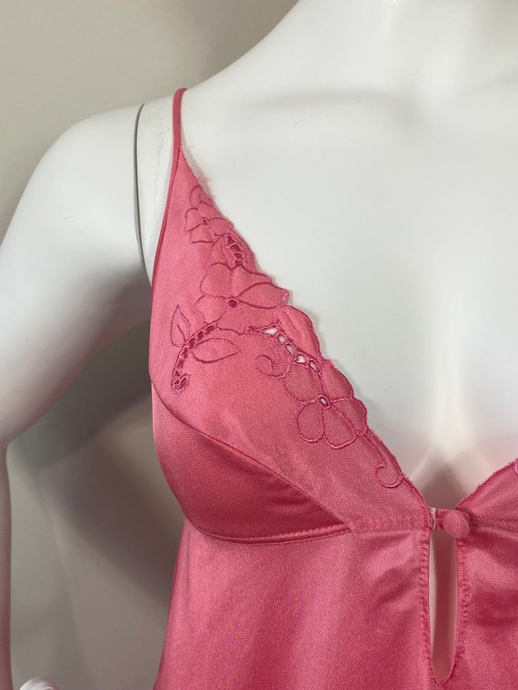 70s 80s PInk NIghtgown| 70s 80s Bubblegum Pink Ny… - image 2