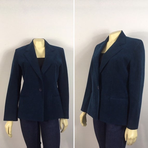 UltraSuede Blazer| Teal Blazer| Teal Ultrasuede Bl