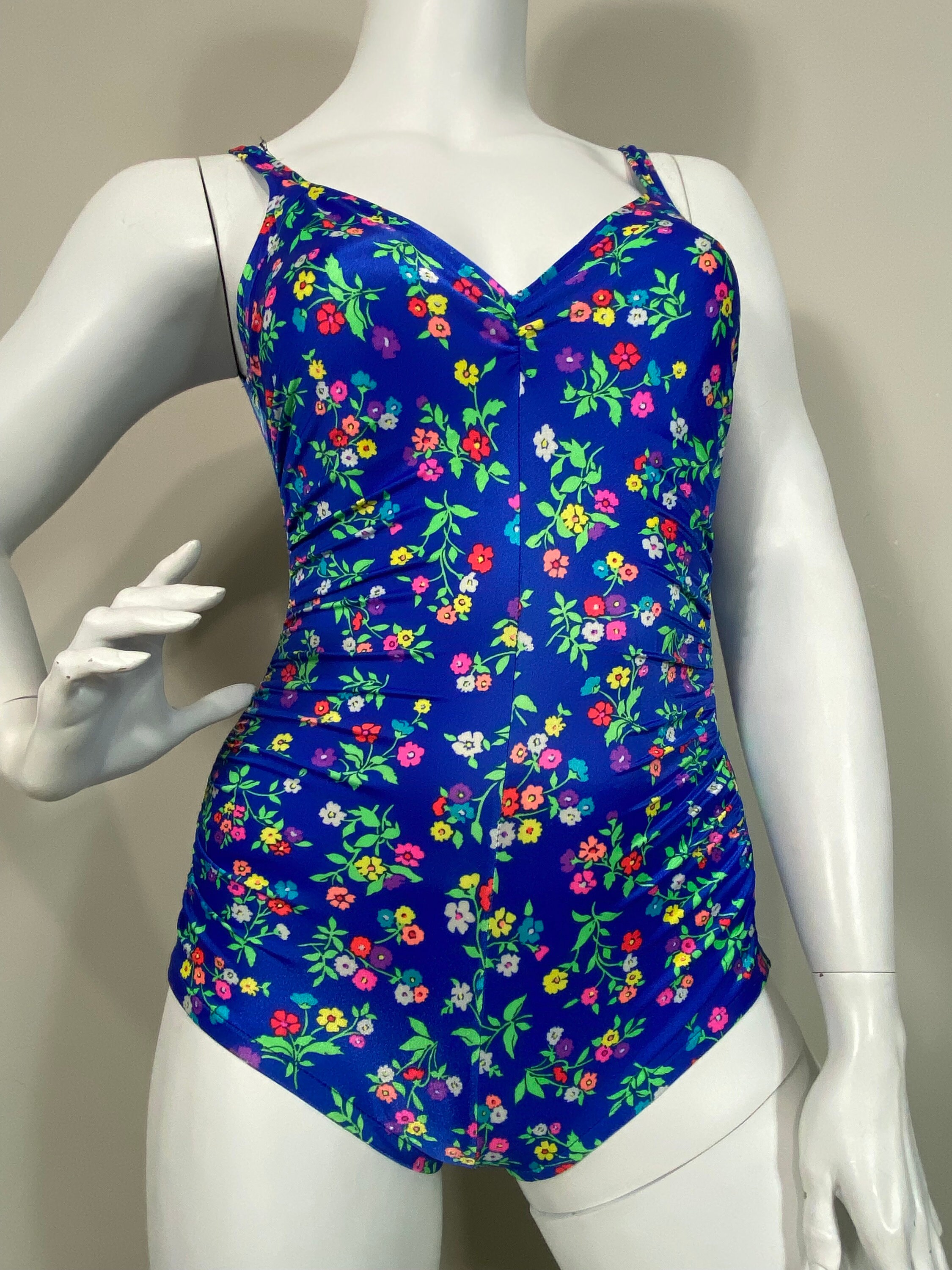 Vintage 70's blue Gabar bathing suit 12