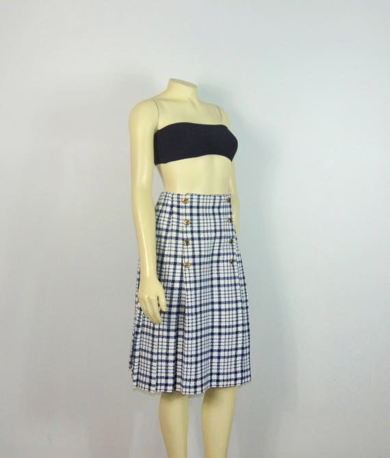 50s 60s Vintage Plaid Wrap Skirt NWT| Deadstock V… - image 7