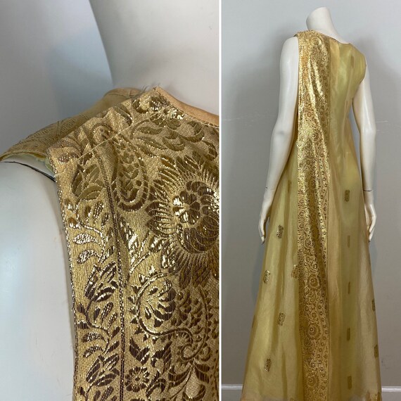 50s 60s Watteau Shoulder Dress | 50s 60s Asian In… - image 7