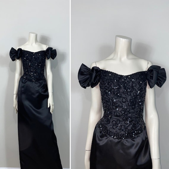 Black 80s Prom Lace Dress with Jacket – Allegra Vintij