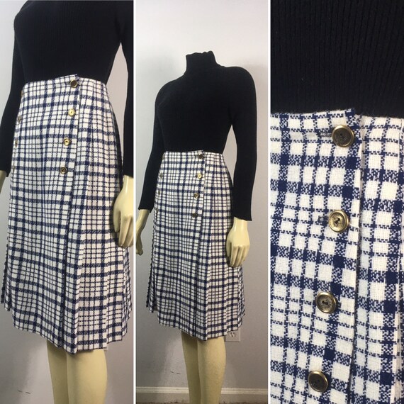 50s 60s Vintage Plaid Wrap Skirt NWT| Deadstock V… - image 3