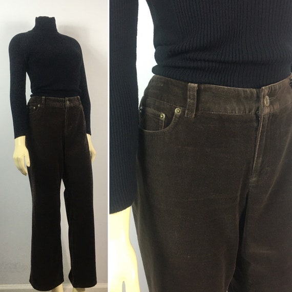 Vintage Brown Velvet Pants| Ralph Lauren Jeans Co… - image 3