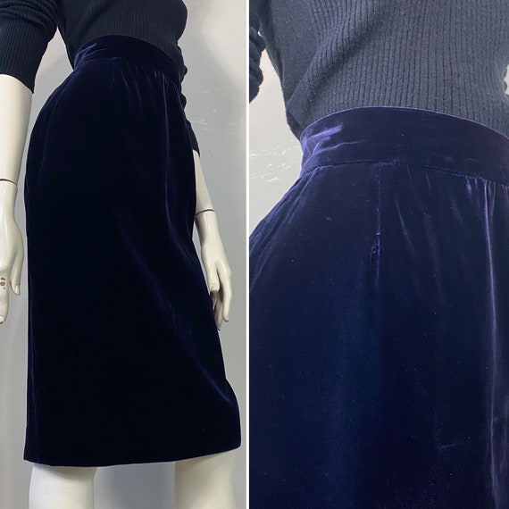 Blue velvet skirt size 10 deals