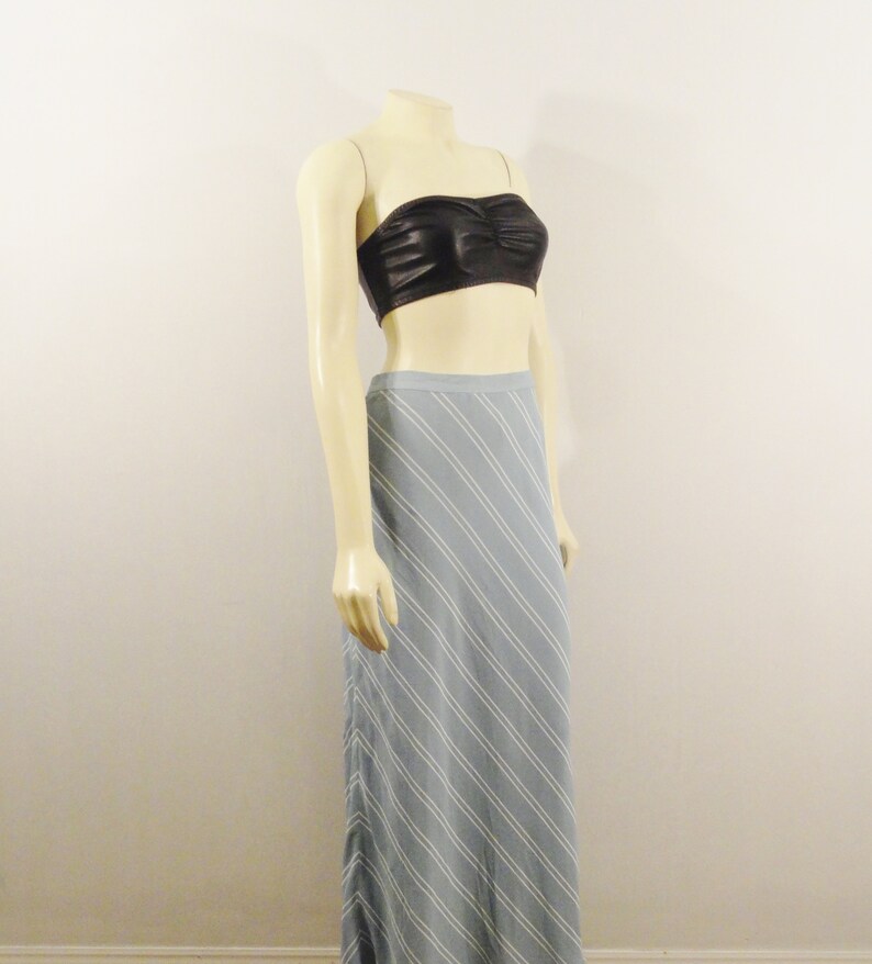 90s Y2K Maxi Skirt Y2K Spring Summer Sky Blue White Striped Etsy