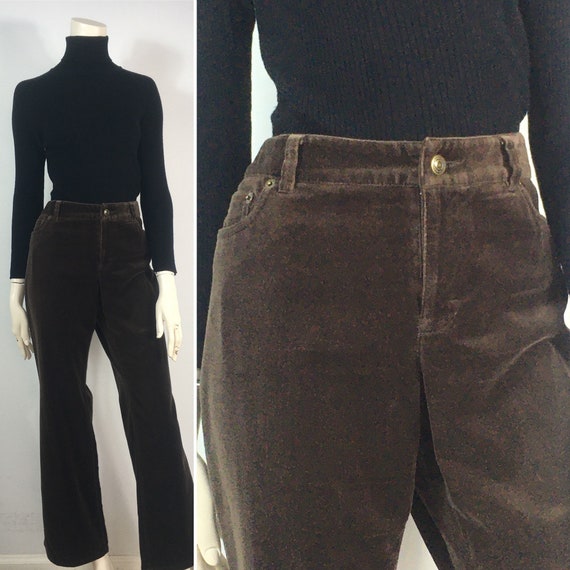 Vintage Brown Velvet Pants| Ralph Lauren Jeans Co… - image 1