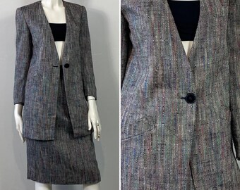 Traje de poder Christian Dior de los 80 / Traje de diseñador de los 80 / Traje de poder vintage para mujer / Traje vintage Christian Dior Talla 4 Pequeña