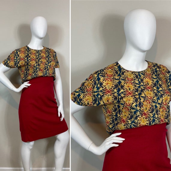 90s AKF Rayon Blouse | Quintessential 90s Rayon P… - image 1