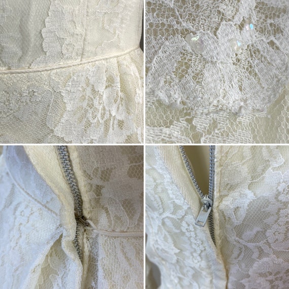 Sophisticated 50s 60s Ivory Off White Lace Weddin… - image 8