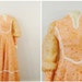 60s Bohemian Hippie Dress| Renaissance Revival Festival Flower Child Dress| Living Coral Peach Floral Long Sleeve Dress Modern Small