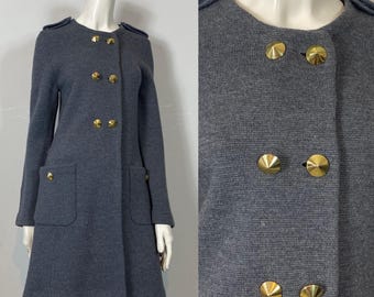 Merino Wool Coat | 3.1 Phillip Lim Gray Wool Peacoat| Wool Overcoat Size Medium Fits Modern Small