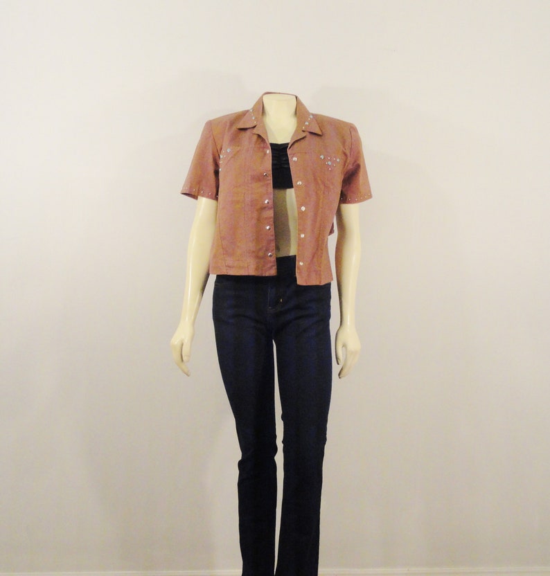 Turquoise and Silver Studs Nancy Bolen Jacket /& Skirt Size Modern Medium Deadstock NWT 80s 90s Western Style Outfit