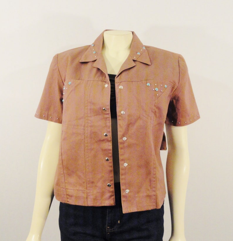 Turquoise and Silver Studs Nancy Bolen Jacket /& Skirt Size Modern Medium Deadstock NWT 80s 90s Western Style Outfit