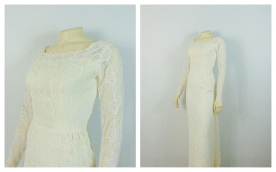 Sophisticated 50s 60s Ivory Off White Lace Weddin… - image 3