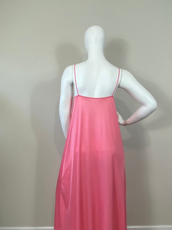 70s 80s PInk NIghtgown| 70s 80s Bubblegum Pink Ny… - image 6