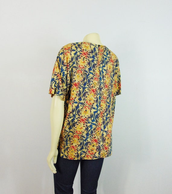 90s AKF Rayon Blouse | Quintessential 90s Rayon P… - image 9