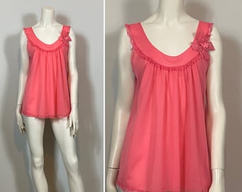50er Jahre Chiffon Babydoll Nachthemd| 50er Jahre Faircraft Chiffon Babydoll Nachthemd Nachthemd| 50er 60er Jahre Sissy Nachthemd| 50er 60er Jahre Pyjama Party