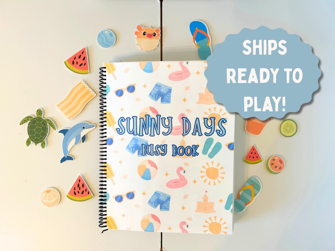 Summer Busy Book for Toddlers | Laminated Preschool Activity Book ...