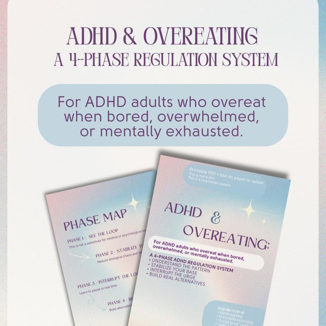 ADHD Emotional Eating Workbook | Binge & Overeating Tracker Printable ...