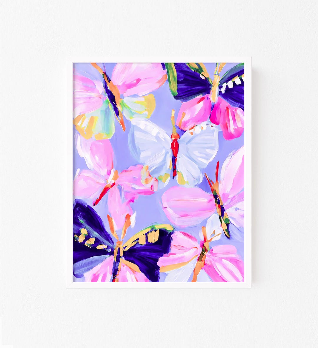 Abstract Butterfly Wall Art Purple Butterfly Painting Modern Spring abstract-butterfly-wall-art-purple-butterfly-painting-modern-spring