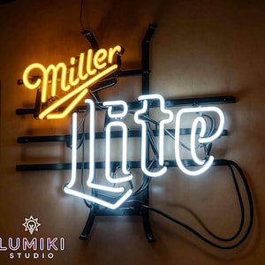 Miller Lite Neon Sign Vintage - Etsy
