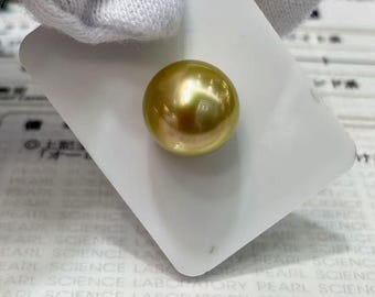 15–16mm Deep Golden South Sea Pearl — Single Loose Pearl