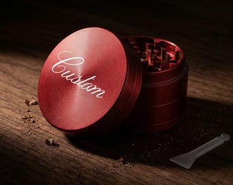 Personalized Large Grinder Tool, Custom Initials or Logo Engraved, Christmas Gift , Herb Grinder, 2-Inch Diameter Tool