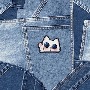 Anime Embroidered Patch – Satoru Gojo Cat - Jujutsu Kaisen meme