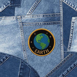Custom Solar System Patch, Logo NASA Space embroidery, Retro Sci-Fi Patch