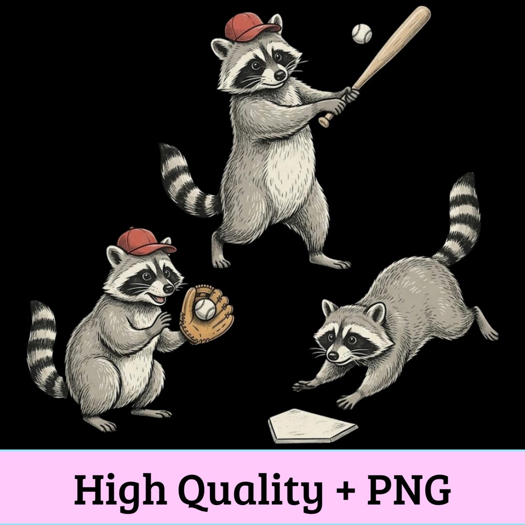Baseball Raccon Funny Raccoon Baseball PNG, I Live Here Now Meme, Game Day Shirt Design ...