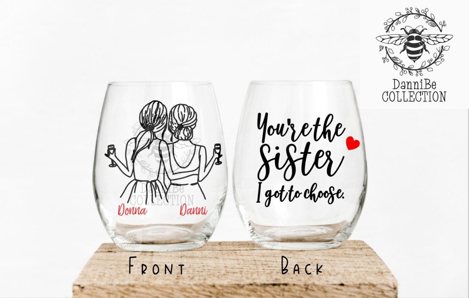 Best Friend Wine Glass Long Distance Friendship Gift Etsy