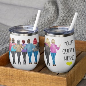 Customized Best Friend Tumbler Or Mug - 2-8 People - Customized Quote - Mugs Or Tumbler