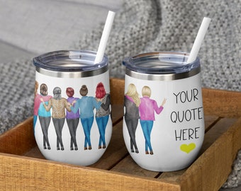 Customized Best Friend Tumbler Or Mug - 2-8 People - Customized Quote - Mugs Or Tumbler