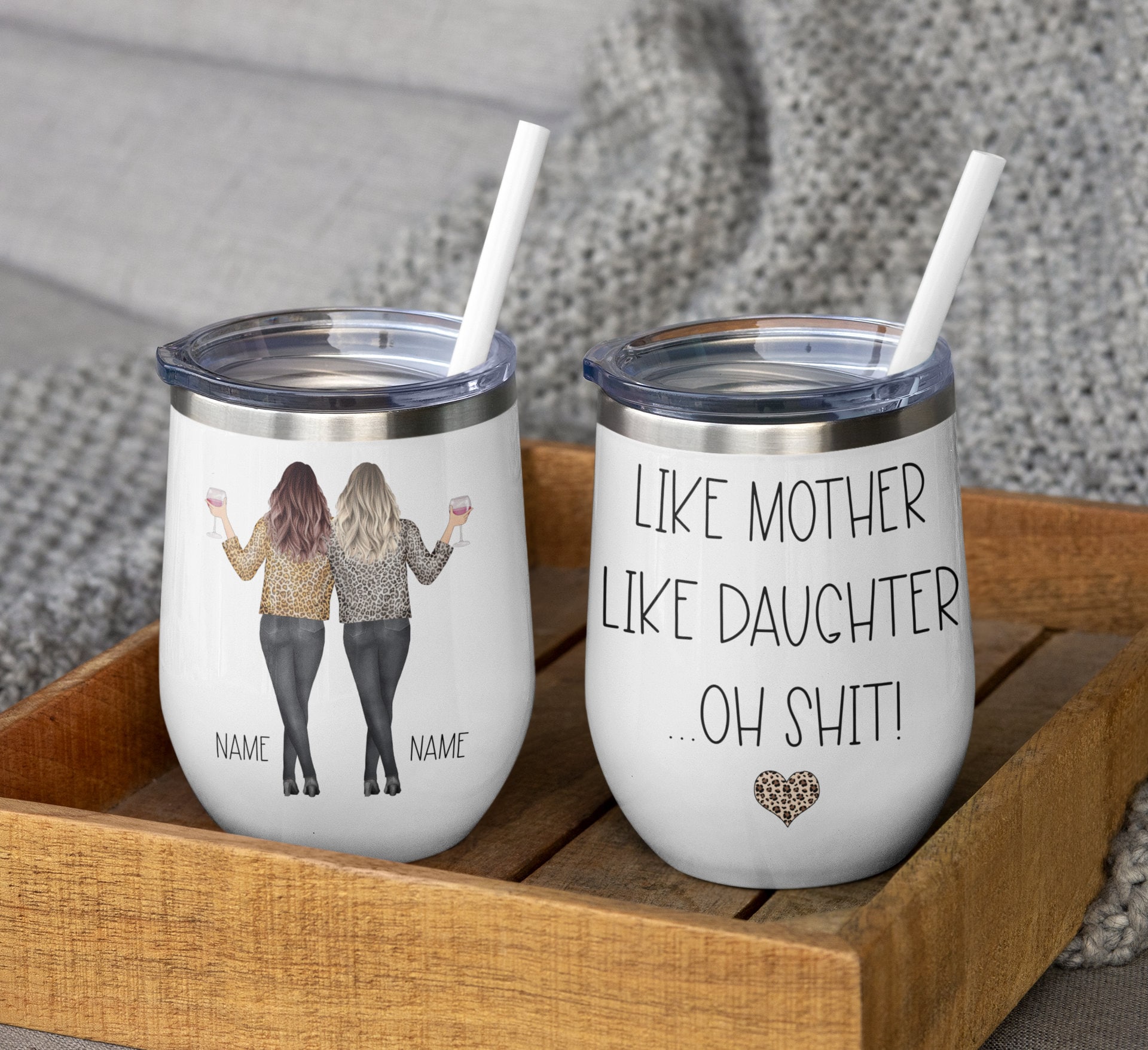 Sentiment Mugs Set of 2 Best Daughter Best Mom Ever Mugs