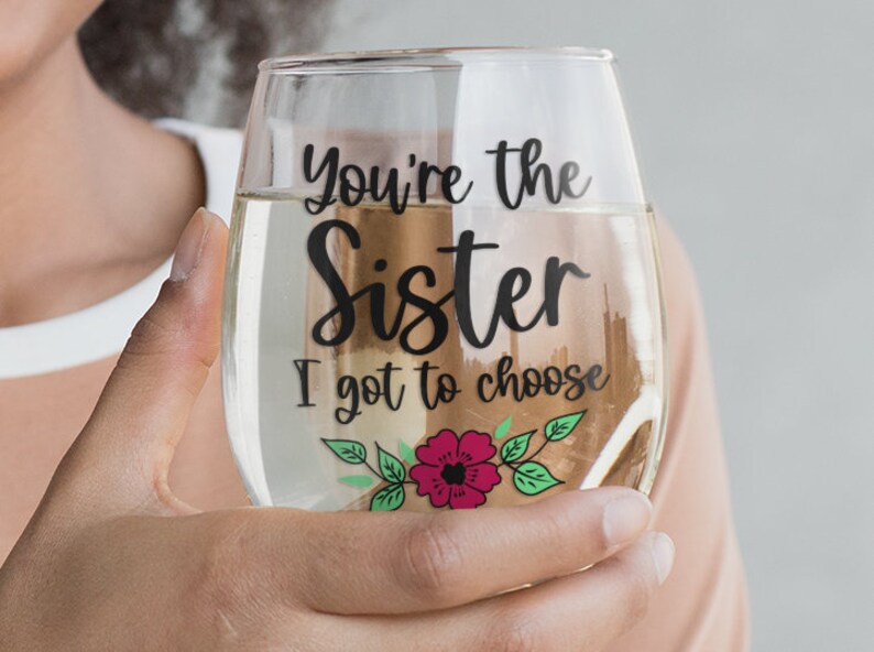 Best Friend Wine Glass Long Distance Friendship Gift Etsy