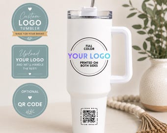 Branded Custom Logo 40oz Tumbler – Personalized Business Cups – Bulk Corporate Gifts – Promotional Drinkware