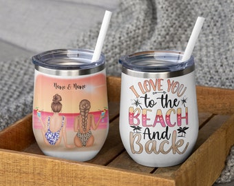 Best Friend Gift - I Love You To The Beach And Back - Beach Besties - Beach Lover Gift - Mugs Or Tumbler