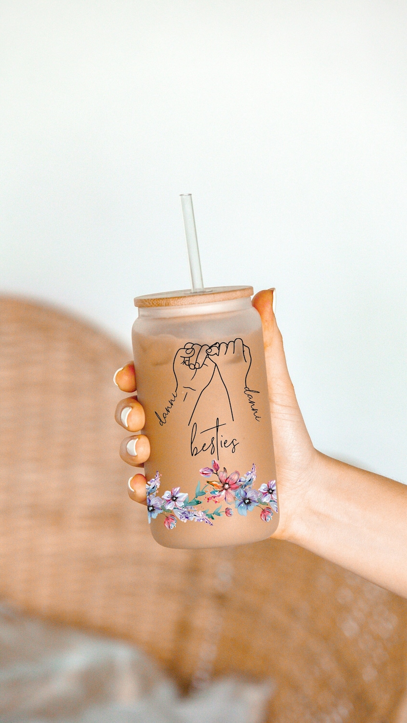 Best Friend Glass Tumbler Long Distance Friendship Gift Etsy