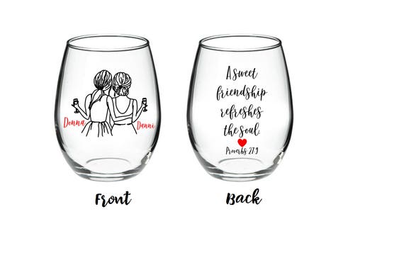 best friend wine glasses