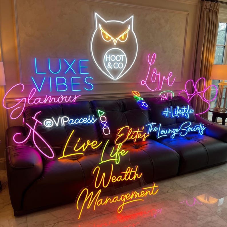 Custom LED Neon Sign, Personalized Wall Light, Illuminated Business ...