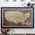 NFL Stadium Travel Map, 3D Wood Football Bucket List Tracker, Personalized Sports Map Wall Art, Man Cave Decor, 32 Team Pins, Gift for Dad product logo